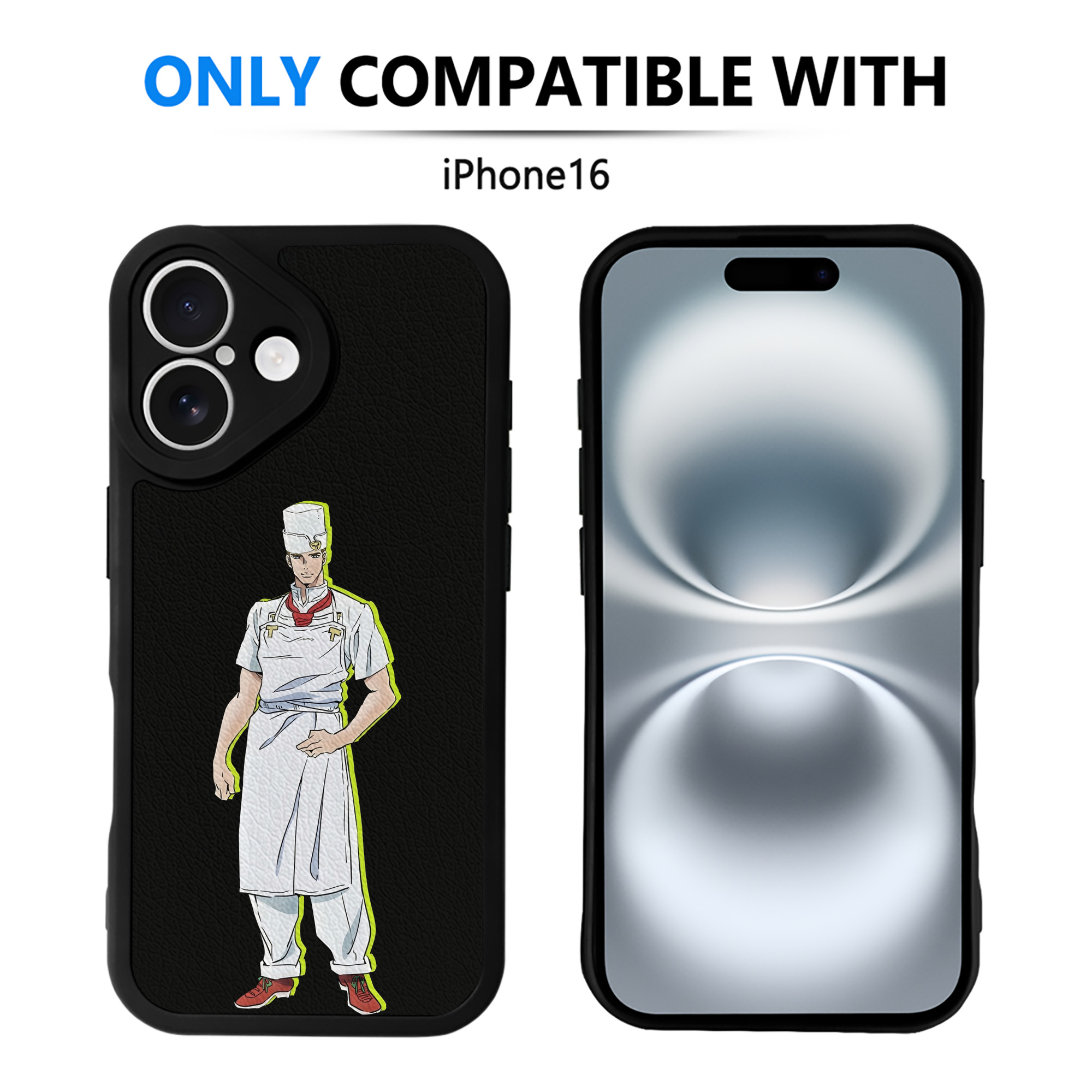 （画像用） ジョジョの奇妙な冒険 Tonio Trussardi JoJo's Bizarre Adventure トニオ?トラッサルディ 【iPhone 16シリーズ対応】シリコンスマホケース（レザー調） 材質：シリコン